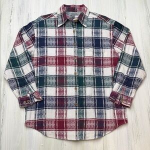 VTG Lemon Grass Multicolor Plaid Button Up Shirt Sz M
